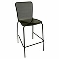 American Tables & Seating 92-BS Black Mesh Outdoor Bar Stool 13292BS